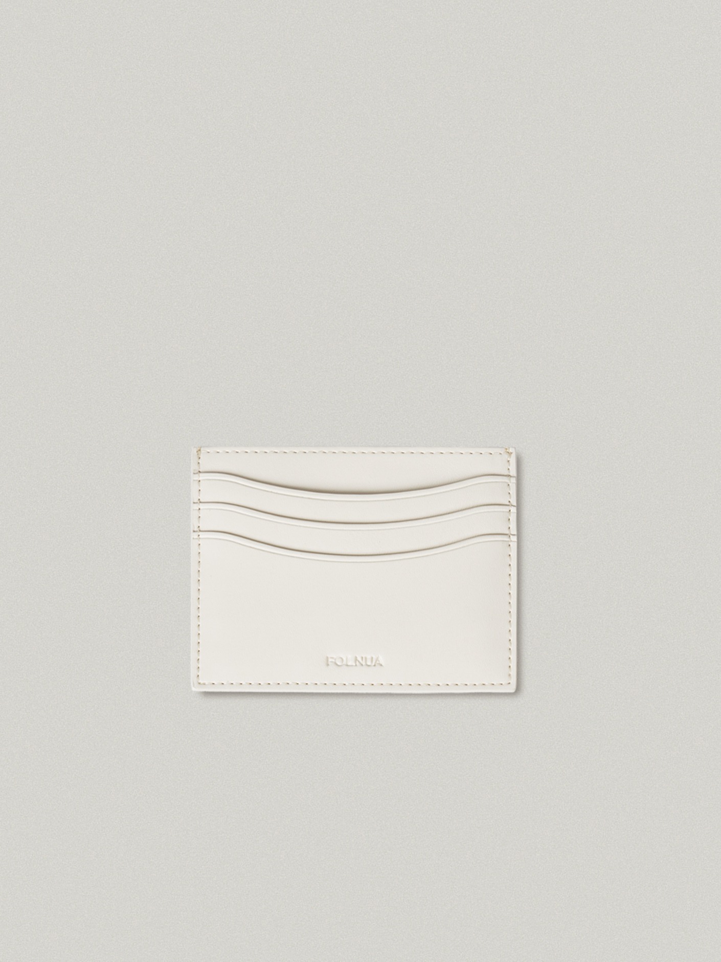 폴뉴아 Logo Card Holder in Ivory
