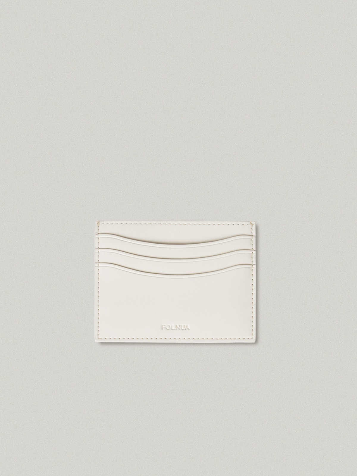 폴뉴아 Logo Card Holder in Ivory