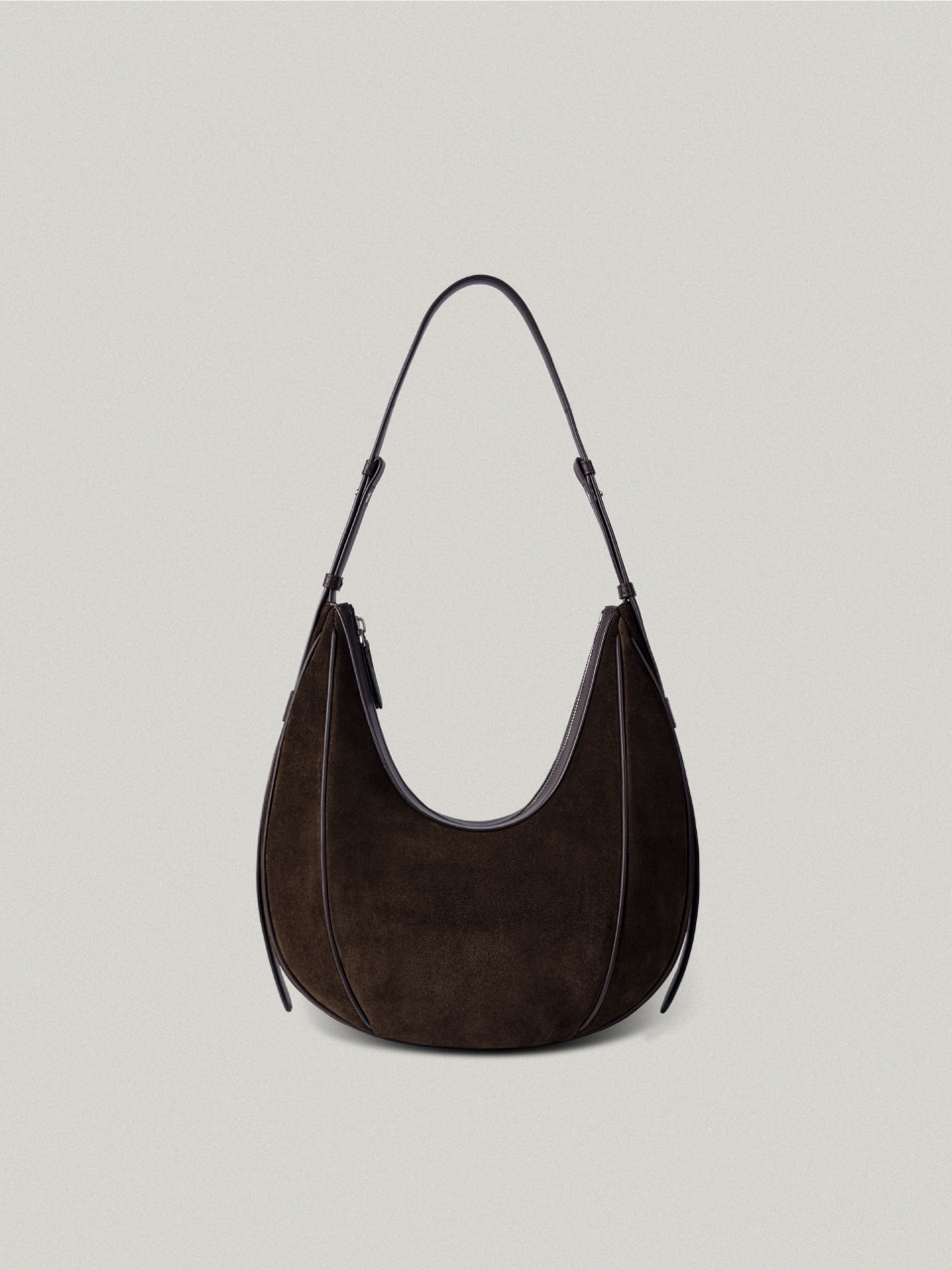 Oval Bag Brown - suede오벌백 - 스웨이드