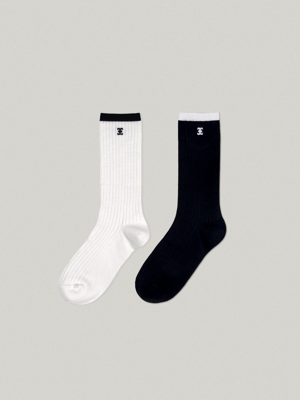 Line Point Classic Socks - black, white (set)라인 포인트 클래식 삭스